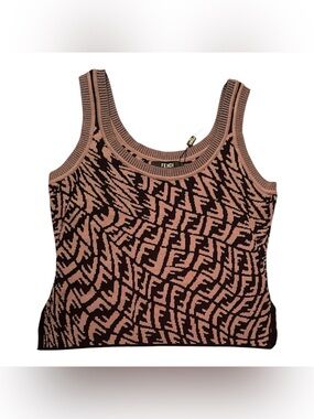 New with Tag! FF Brown FF Logo Knit Tank